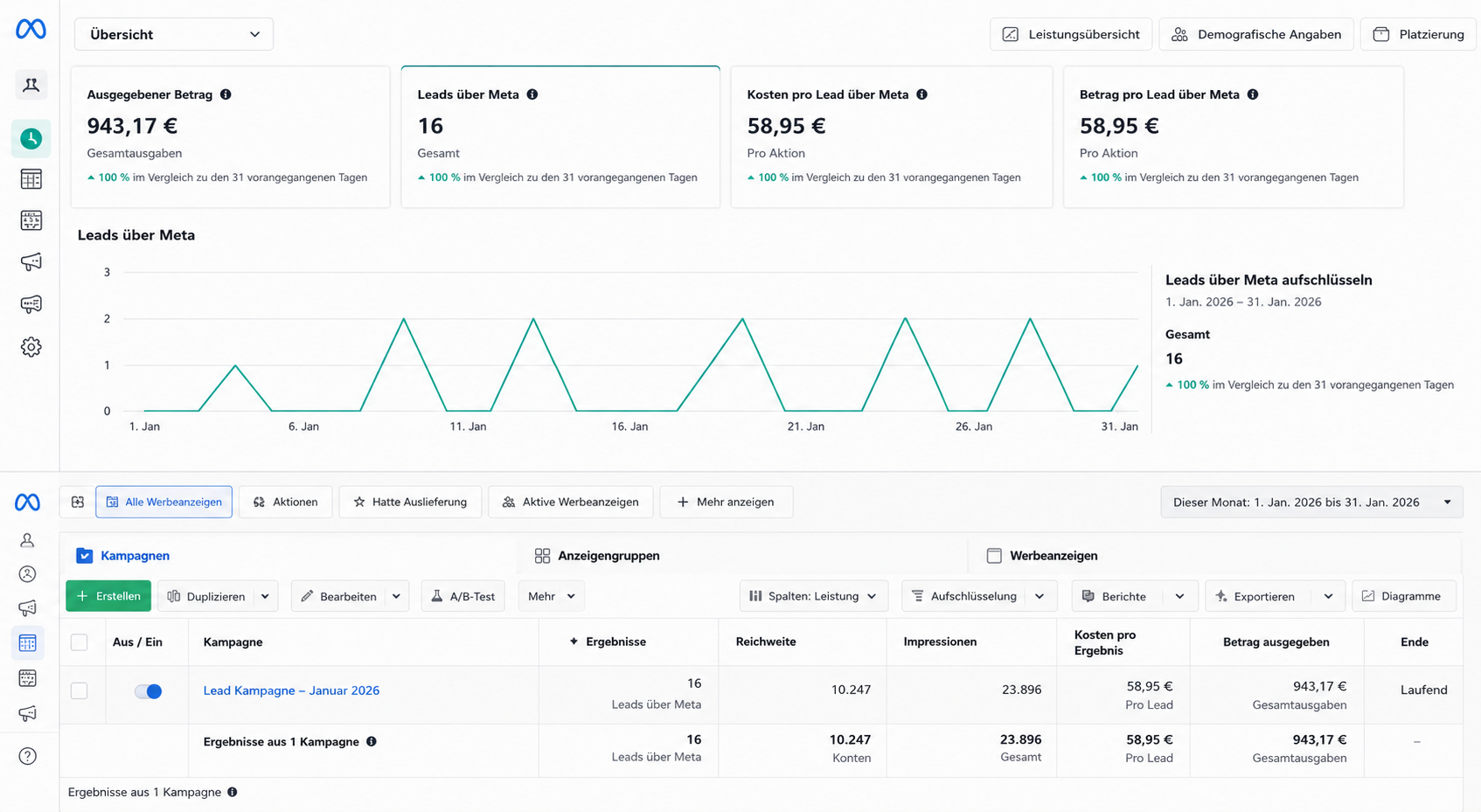 Meta Ads Manager Fallstudie 1